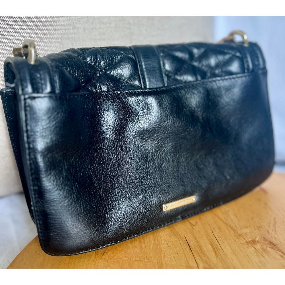 Rebecca Minkoff quilted Love Crossbody Bag in Black - Picture 3 of 12